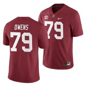 Men's Alabama Crimson Tide #79 Chris RS Owens Crimson 2019 NCAA Home Game College Football Jersey 2403GRYX0